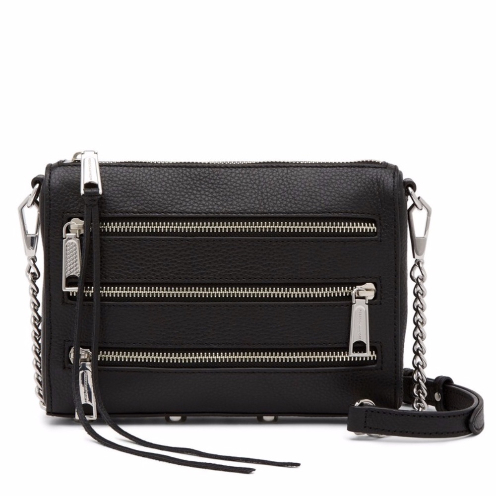 Rebecca Minkoff Mini 5 Zip Leather Crossbody